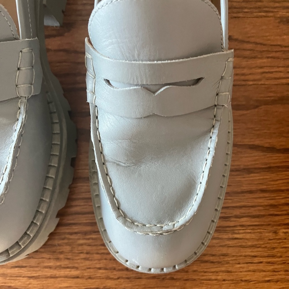 FREE PEOPLE Lyra Lug Sole Loafers Blue 6.5 - Picture 4 of 7